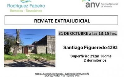 Remate extrajudicial ANV, Santiago Figueredo 4393