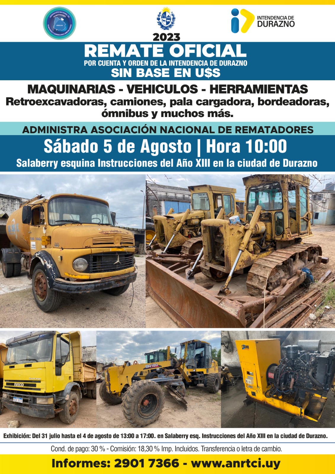 Remate de maquinaria IMD, Sábado 5 de Agosto 2023